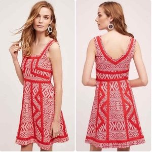 Anthropologie Maeve Emma Red Dress